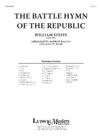 Battle Hymn of the Republic (c/b sc) Symphonic wind band