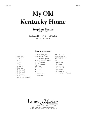 My Old Kentucky Home (c/b sc) Symphonic wind band