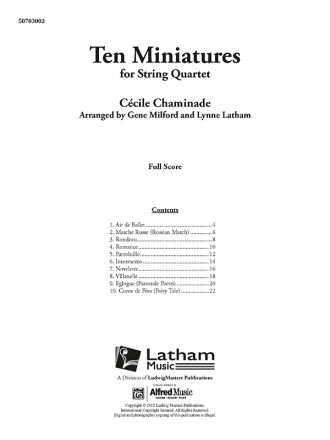 Ten Miniatures (str 4et) String ensemble