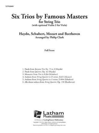 Six Trios by Famous Masters String ensemble