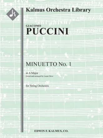 Minuetto No. 1 in A (s/o score) Scores