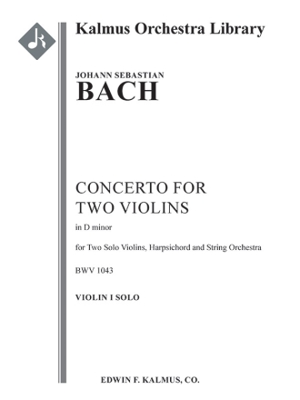 Concerto for 2 Violins in Dm (vln 1) Violin solo