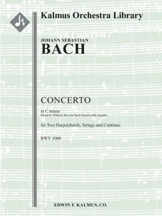 Concerto Two Harpsichords C min (s/o) String Orchestra