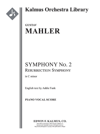 Symphony No. 2 in Cm (vocal sc) Mixed voices