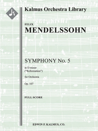 Symph No 5 in D: Reformation (f/o sc) Full Orchestra