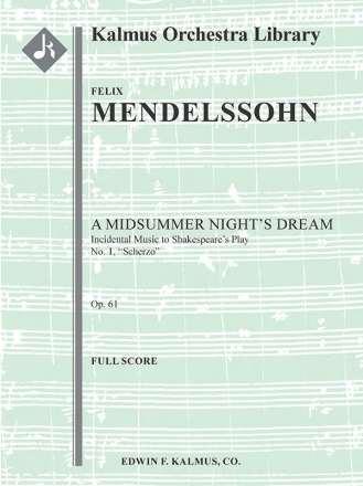 Scherzo Midsummer Nights Dream (f/o sc) Full Orchestra
