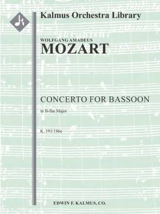 Concerto for Bassoon, K. 191/186e (f/o) Full Orchestra