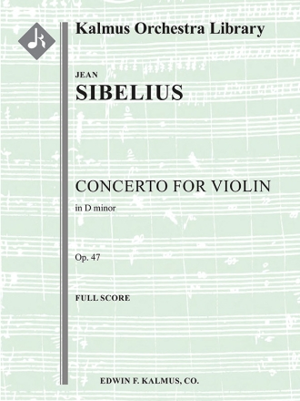 Violin Concerto in Dm, Op. 47 (f/o sc) Full Orchestra