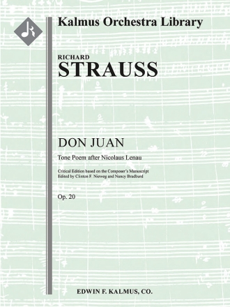 Don Juan, Op. 20 (crit ed f/o) Full Orchestra