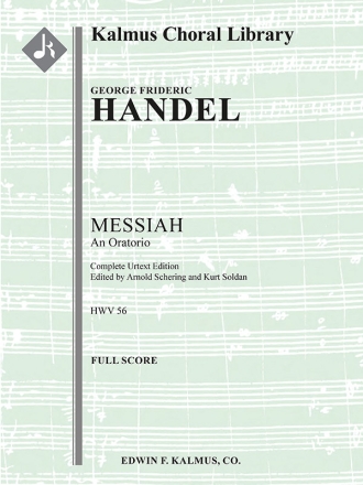 Messiah, HWV 56 (Urtext) (f/o sc) Full Orchestra