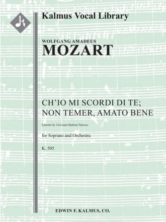 Ch'io mi scordi di te K. 505 (f/o sc) Scores