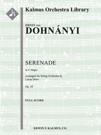 Serenade in C Op. 10 (s/o sc) Full Orchestra