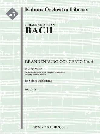 Brandenburg Conc No. 6 in Bb (s/o) String ensemble