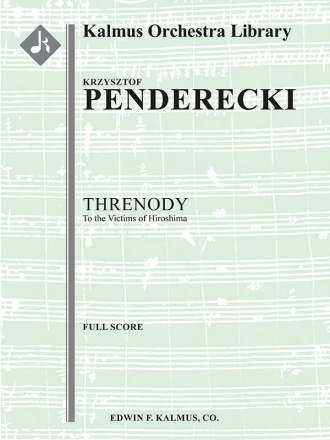Threnody Victims of Hiroshima (s/o sc) Full Orchestra