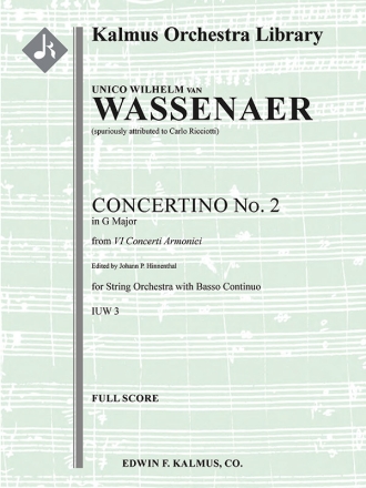 Concertino No 2 in G  (str 8tet sc) String ensemble