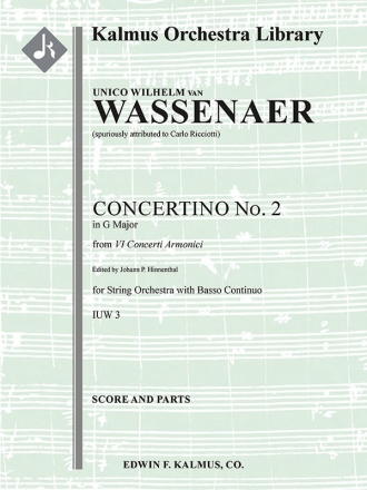 Concertino No 2 in G  (str 8tet) String ensemble