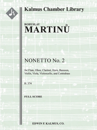 Noneto No. 2, H. 374 (f/o sc) Full Orchestra