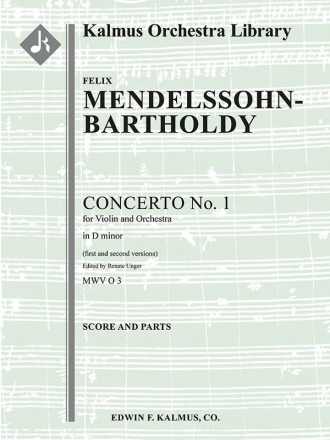 Violin Concerto No1 in Dm (s/o) String Orchestra