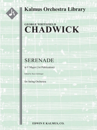 Serenade in F (1st publication) (s/o sc) Scores