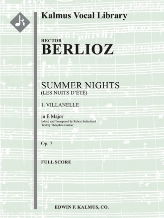 Summer Nights: 1. Villanelle (f/o sc) Full Orchestra