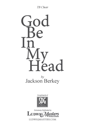 God Be In My Head Lower voices
