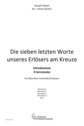 Die sieben letzten Worte unseres Erlsers am Kreuze fr Akkordeonorchester Partitur