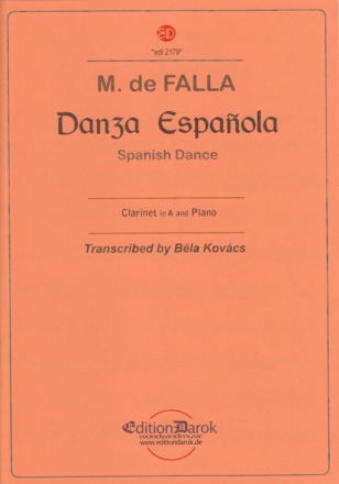 Danza Espanola (Spanish Dance) for clarinet in A and piano