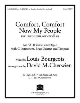Comfort, Comfort Now My People-Full Score and Part Kammerensemble Partitur und Stimmen