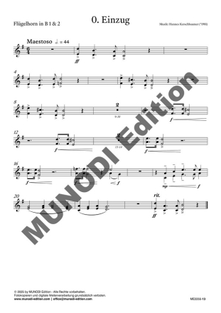 CM - Flgelhorn in B 1 & 2  Ausgabe fr Blasorchester