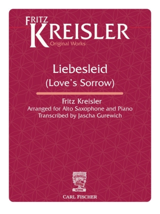 Liebesleid Alt-Saxophon und Klavier Partitur und Stimme