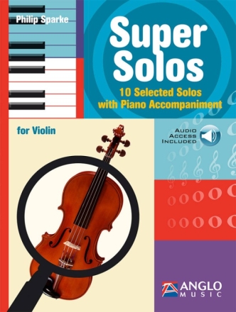 Super Solos Violine mit Begleitung Buch,  Einzelstimme und Online-Audio