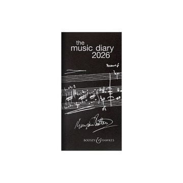 Music Diary 2026 black  Kunststoff schwarz, Text englisch