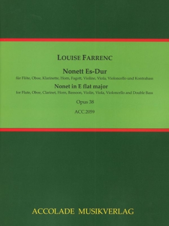 Nonett Es-Dur op.38 fr Flte, Oboe, Klarinette, Horn, Fagott, Violine, Viola, Vc, Kb Partitur und Stimmen