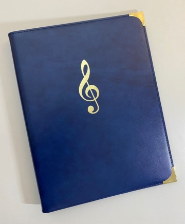Chor-Notenmappe RH CLASSIC    Kunstleder blau / Logo Violinschlssel