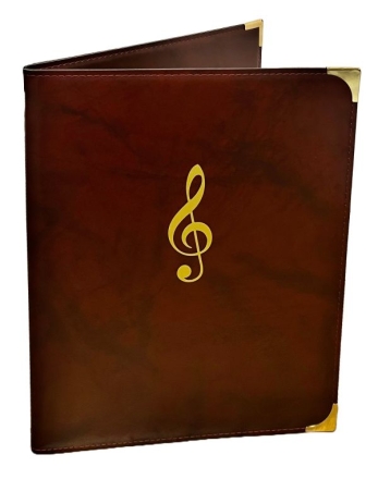 Chor-Notenmappe RH CLASSIC    Kunstleder bordeaux / Logo Violinschlssel