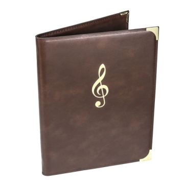 Chor-Notenmappe RH CLASSIC  passend fr DIN A4 Kunstleder Tabak/ Logo Violinschlssel