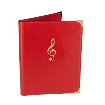 Chor-Notenmappe RH CLASSIC HS passend fr DIN A4 Kunstleder rot / Logo Violinschlssel