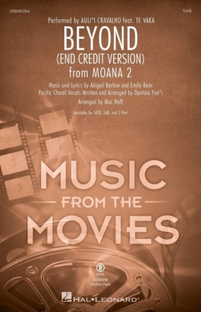 Beyond (End Credit Version) Gemischter Chor mit Begleitung Chorpartitur