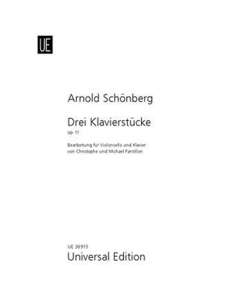 3 Klavierst�cke op.11 f�r Violoncello und Klavier Klavierpartitur und Stimme