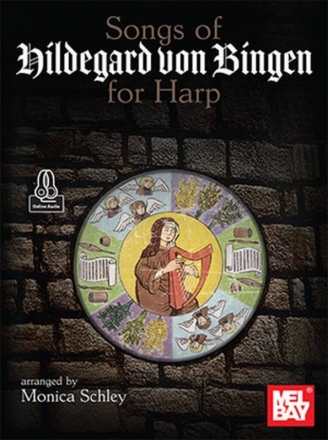 Songs of Hildegard Von Bingen for Harp Harfe Buch und Online-Audio