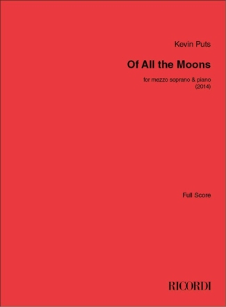 Of All the Moons Gesang mit Klavier Buch