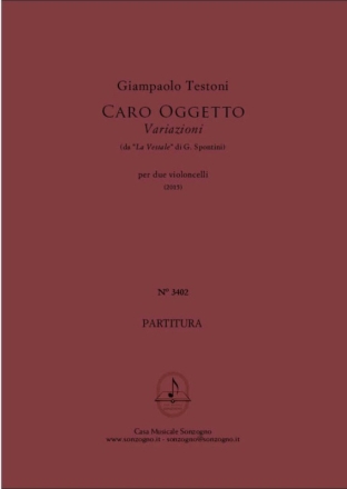 Caro Oggetto - Variazioni Cello Duett Buch