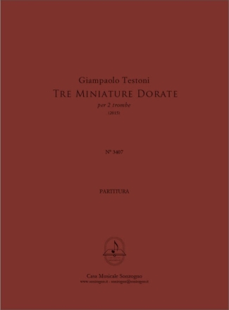 Tre Miniature Dorate Trompete Duett Buch