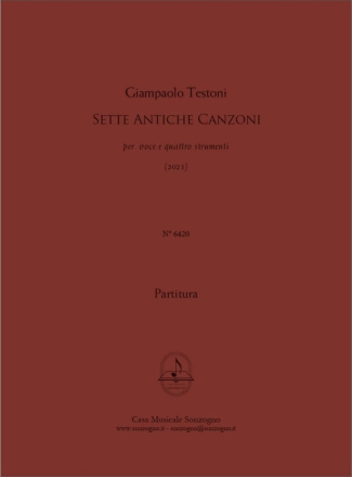 Sette Antiche Canzoni Kammerensemble Partitur und Stimmen
