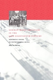 German Music Criticism in the Late Eighteenth Century Aesthetic Issues in Instrumental Music Paperback