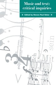 Music and Text Critical Inquiries Paperback