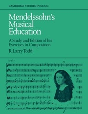 Mendelssohn's Musical Education A Study and Edition of His Exercises in Composition Paperback