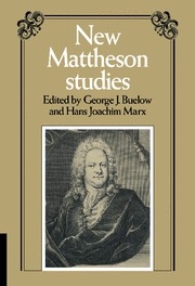 New Mattheson Studies  Hardback
