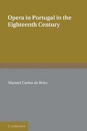 Opera in Portugal in the Eighteenth Century  Hardback