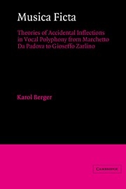Musica Ficta Theories of Accidental Inflections in Vocal Polyphony from Marchetto da Padova to Gioseffo Zarlino Paperback